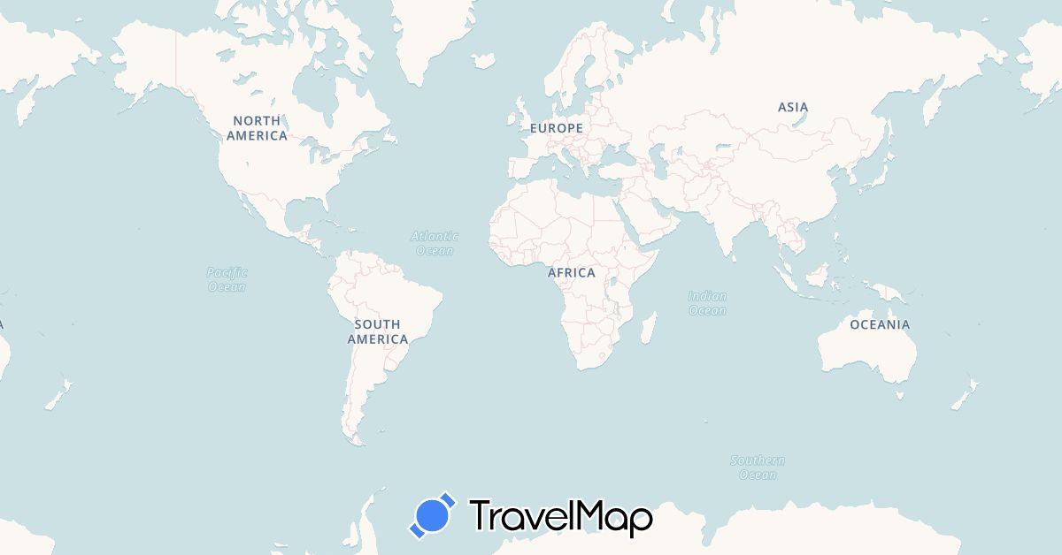 TravelMap itinerary: driving, bus in Austria, Bulgaria, Canada, Democratic Republic of the Congo, Central African Republic, Cameroon, China, Germany, Algeria, Spain, France, United Kingdom, Hungary, India, Iraq, Iran, Iceland, Italy, Japan, Madagascar, Mali, Maldives, Malawi, Niger, Nigeria, Serbia, Russia, Seychelles, Slovenia, Syria, Turkey, United States, Zambia (Africa, Asia, Europe, North America)